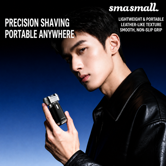 Smasmall Tino Electric Shaver for Men | Portable Twin-Blade Mini Shaver | IPX7 Waterproof | Rechargeable Travel Shaver