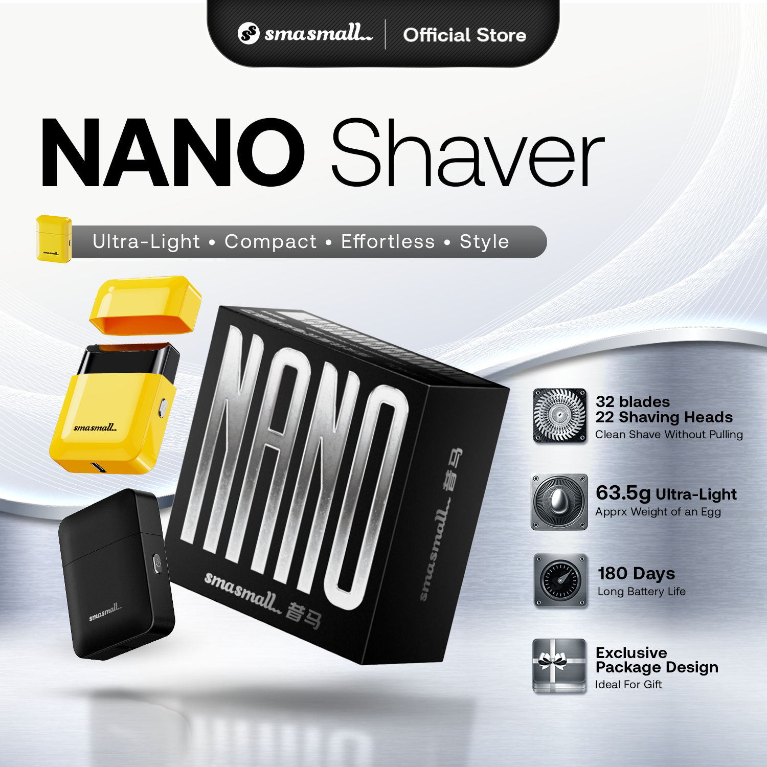 Smasmall Nano Ultra-Light Electric Shaver – Smasmall Official Smasmall Nano Ultra-Light Electric Shaver – Smasmall Official