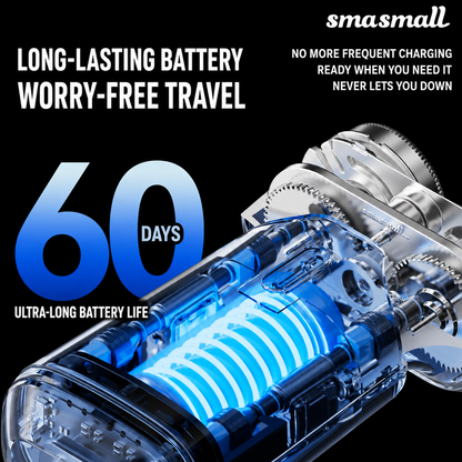 Smasmall Tino Electric Shaver for Men | Portable Twin-Blade Mini Shaver | IPX7 Waterproof | Rechargeable Travel Shaver