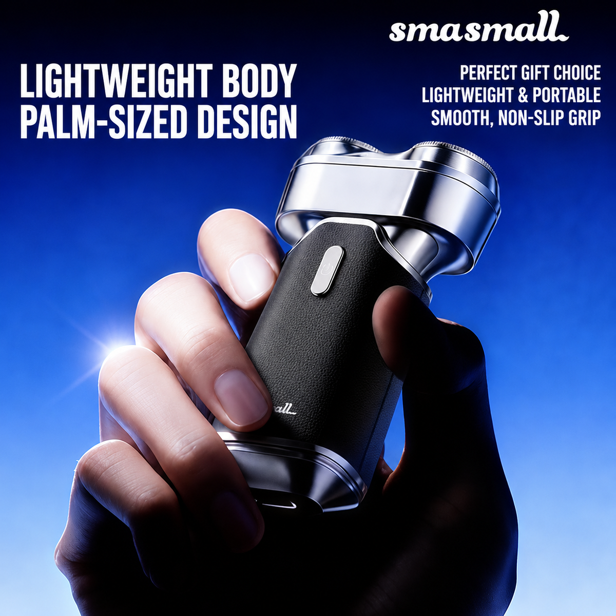 Smasmall Tino Electric Shaver for Men | Portable Twin-Blade Mini Shaver | IPX7 Waterproof | Rechargeable Travel Shaver