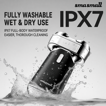 Smasmall Tino Electric Shaver for Men | Portable Twin-Blade Mini Shaver | IPX7 Waterproof | Rechargeable Travel Shaver