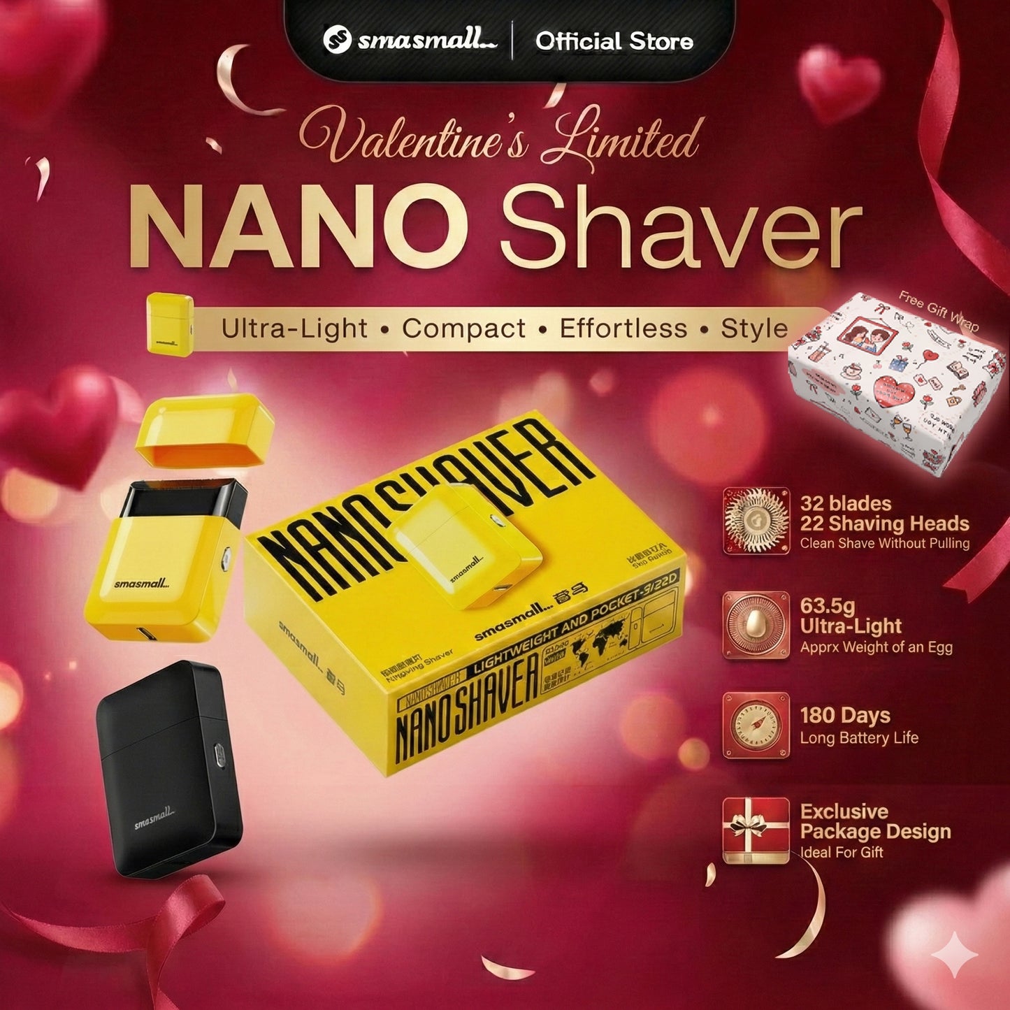 Smasmall Nano Ultra-Light Electric Shaver